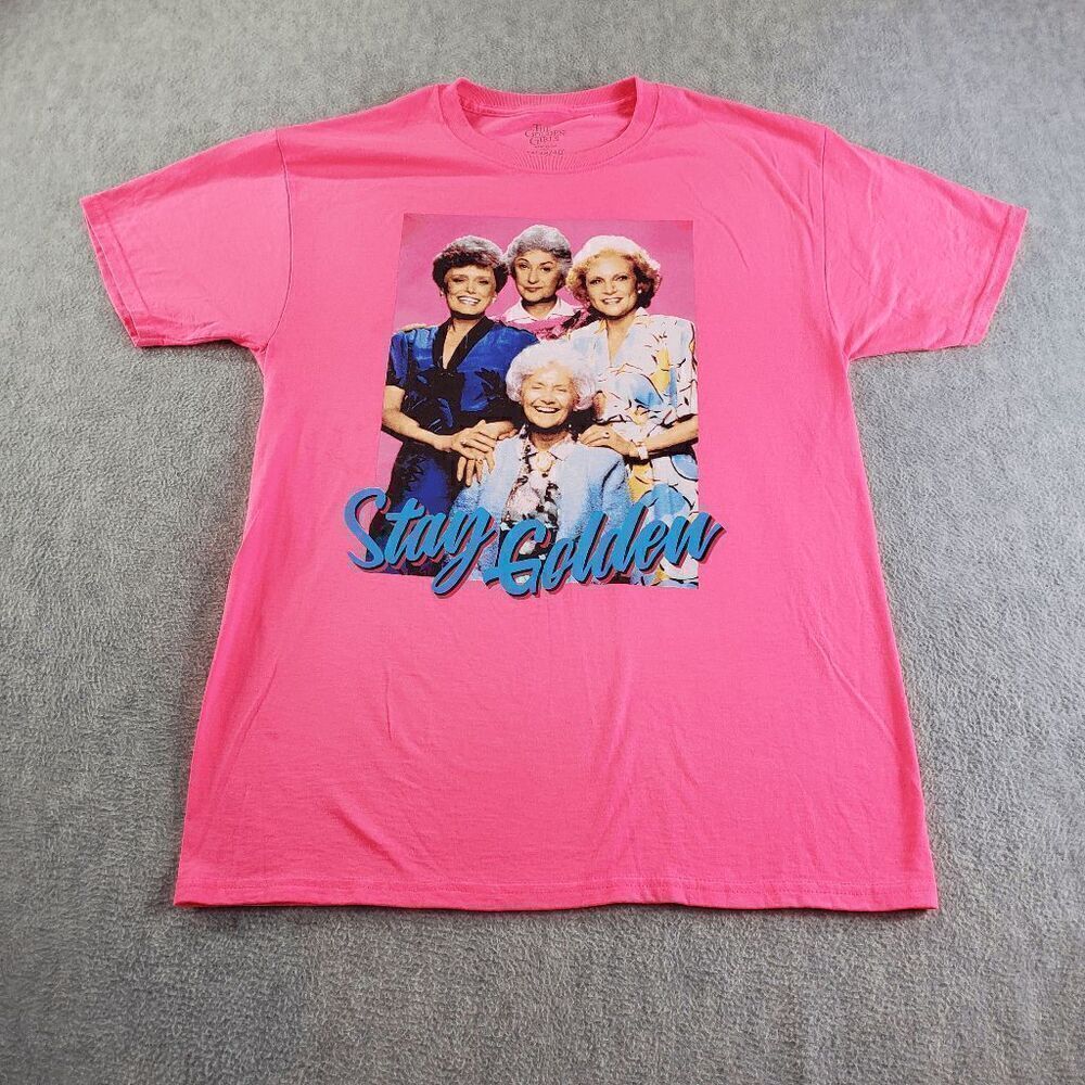 The Golden Girls Shirt Womens Medium Pink Short Sleeve Crew Neck Pullover Tee
